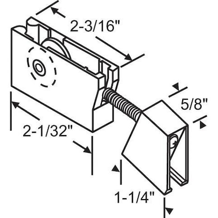 Strybuc Patio Screen Door Roller Assy. 10-417
